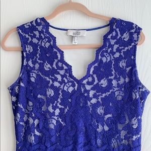 Blue Lace Badgley Mischka Dress